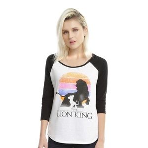 Disney Lion King Sunset Simba Graphic Raglan Tee